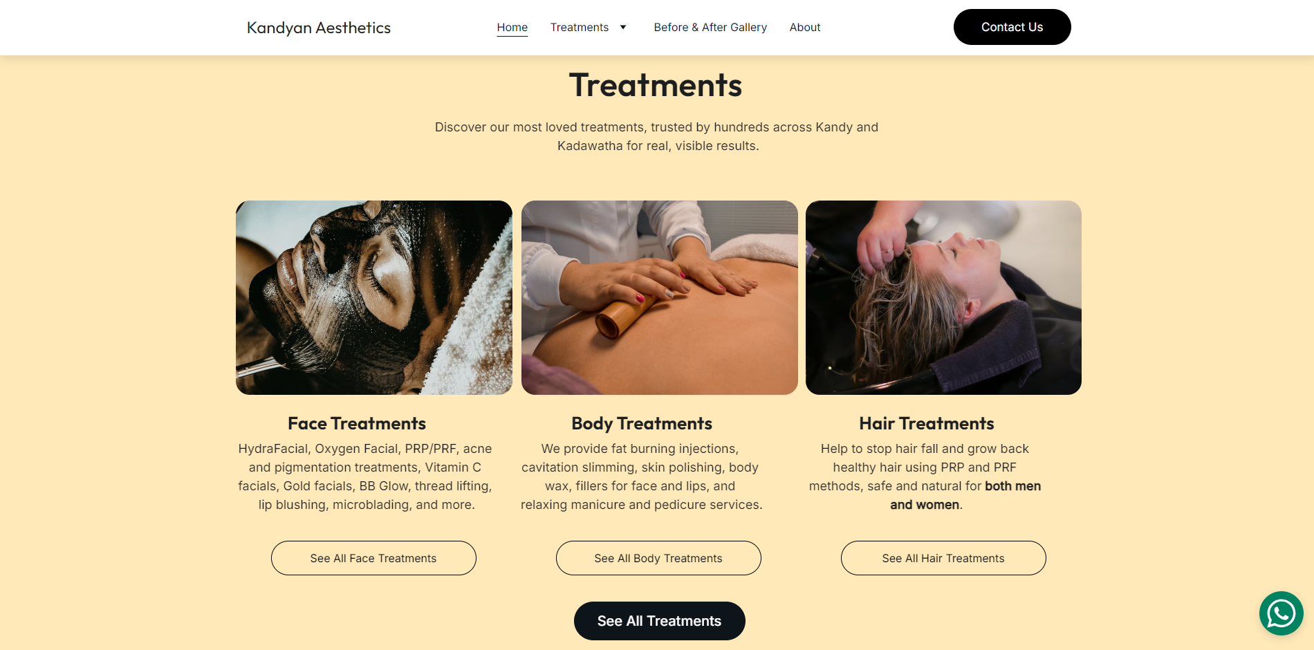Kandyan Aesthetics Website